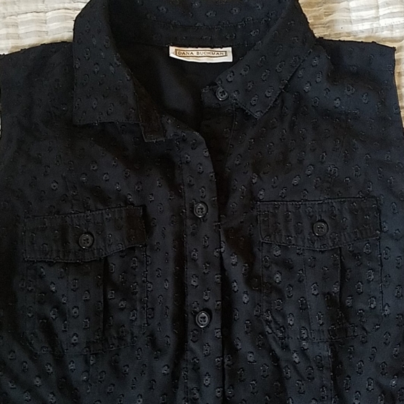 Black Button Up Blouse - Picture 3 of 5